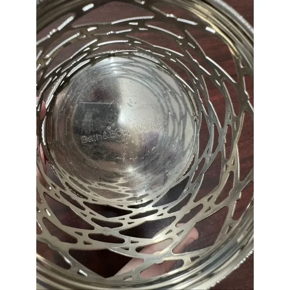 Bath & Body Works Silver Candle Holder